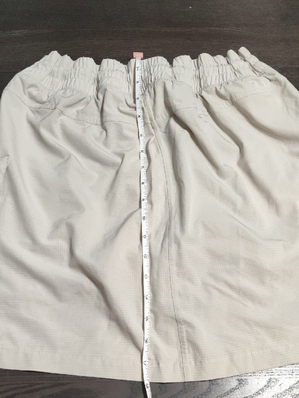 Women's Drawstring Cargo Shorts - Cream - Picture 2 of 4